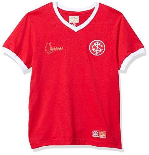 Camiseta Manga Curta Futebol Internacional 1969, RetrôMania, Criança Unissex, Vermelho, 12