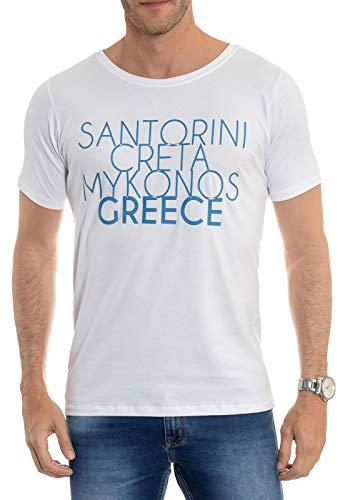 Camiseta Greece, Red Feather, Masculino, Branco, P