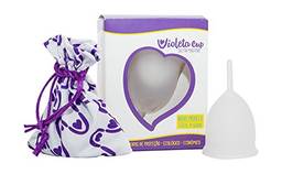 Violeta Cup Coletor Menstrual Transparente Tipo A, Violeta Cup, Incolor, Tipo A  Mulheres A Partir De 30 Anos Ou Com Filhos, E/Ou Com Colo Do Útero De Altura Média E Alta