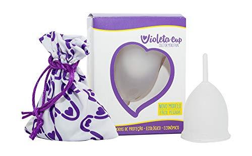 Violeta Cup Coletor Menstrual Transparente Tipo A, Violeta Cup, Incolor, Tipo A  Mulheres A Partir De 30 Anos Ou Com Filhos, E/Ou Com Colo Do Útero De Altura Média E Alta