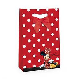 Caixa Para Presente Flex Cromus Embalagens na Estampa Minnie Mouse Joy com Fechamento em Cetim 26x11x40 cm com 10 Unidades