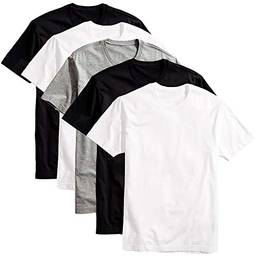 Kit com 5 Camisetas Básicas Masculina Algodão T-Shirt Tee (Colors, M)
