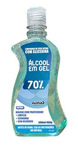 Alcool Em Gel 70% - 460G/500Ml, Radnaq