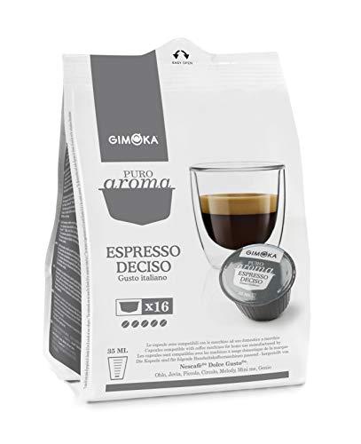 Cápsulas de Café Espresso Deciso Gimoka, Compatível com Dolce Gusto, Contém 16 Cápsulas