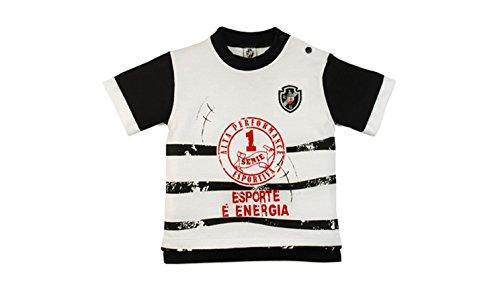 Camiseta Manga Curta Esporte e Energia Vasco, Rêve D'or Sport, Meninos, Branco/Preto, G
