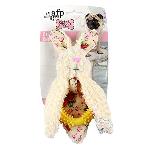 All For Paws 3089 Brinquedo Pelúcia Ballerina Rabbit Shabby Chic para Cachorro, Bege, 27 x 20 x 8cm