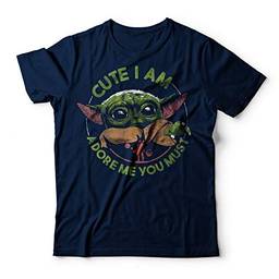 Camiseta Baby Yoda, Studio Geek, Adulto Unissex, Azul, M