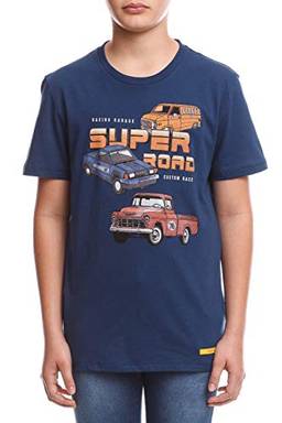 Camiseta Carros: Super Road, Colcci Fun, Meninos, Azul, 10