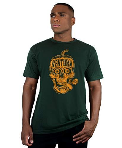 Camiseta Pumpkin Skull, Ventura, Masculino, Verde Escuro, P