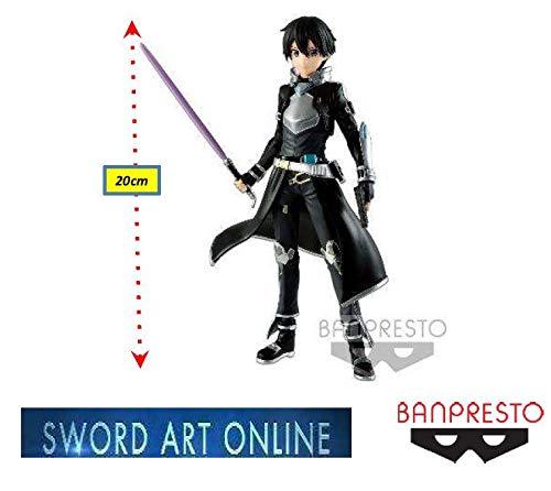 Sword Art Online - Kirito Ref.28921/28922 Bandai Banpresto Cores Diversas, Feita Com Pintura Aerográfica