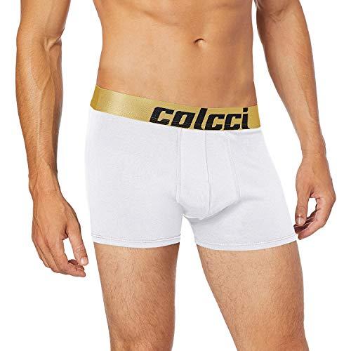Colcci Boxer Cotton, Masculino, Branco/Amarelo, M