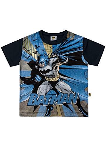 Camiseta Meia Malha do Batman, Fakini, Meninos, Preto, 1
