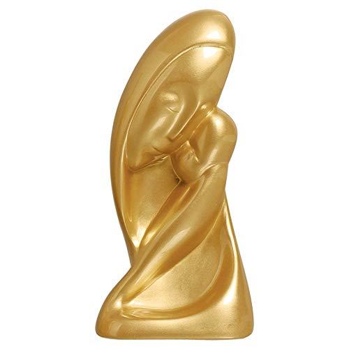 Escultura Madona Ceramicas Pegorin Dourado No Voltagev