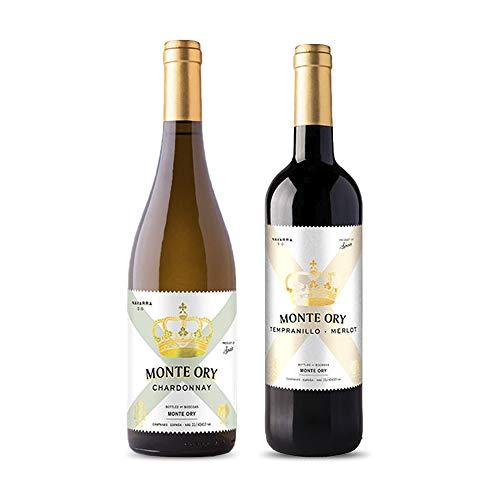 Kit com 2 Vinhos Espanhol Monte Ory Tinto e Branco D.O Navarra 2018