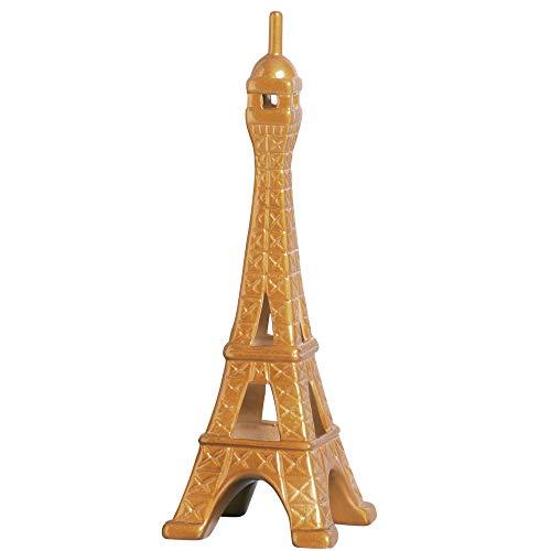 Escultura Torre Eiffel Pequena Ceramicas Pegorin Dourado No Voltagev