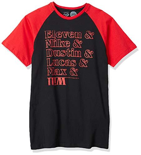 Camiseta Strangers Things Nomes Studio Geek Adulto Unissex Preto e vermelho M