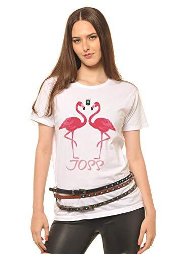 Camiseta Flamingo, Joss, Feminino, Branco, G