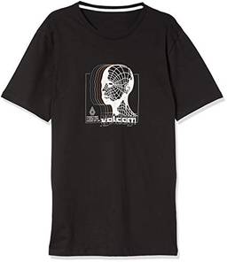 Volcom Camiseta Silk Long Fit Mc Scanning, GG, Preto