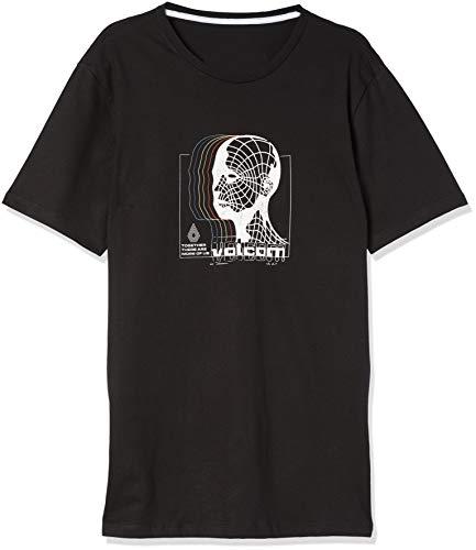 Volcom Camiseta Silk Long Fit Mc Scanning, GG, Preto