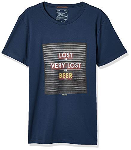 Camiseta Lost Very Lost Beer, Colcci, Masculino, Azul Moondust, P