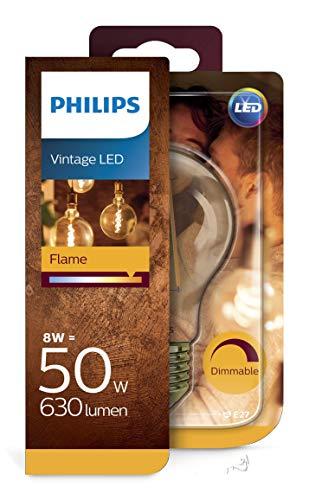Philips LEDclassic ouro da lâmpada, design retro Dimmable substituído 48W, E27, Chama (2200 Kelvin), 610 lumens, decolamp, regulável