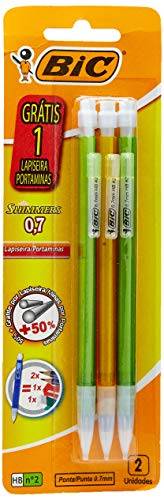 Lápiseira 0.7mm Shimmers c/1 Lápiseira grátis 891945 Bic, BIC, 891945, Preto, pacote de 3