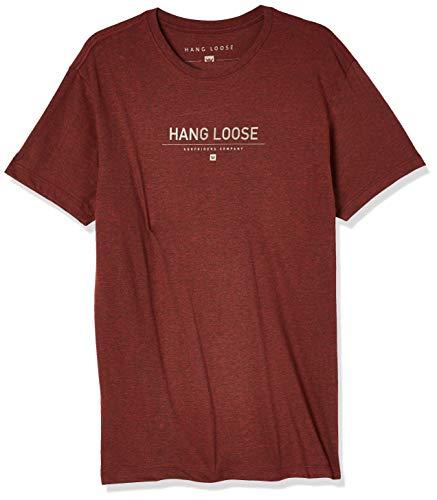 Hang Loose Camiseta Silk Mc Teco Masculino, P, Mescla Vermelho