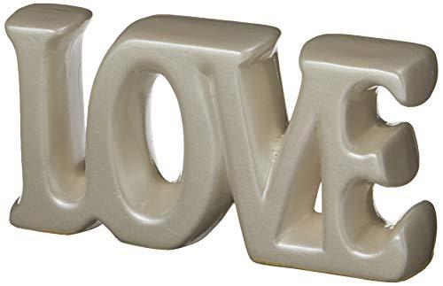Palavra ''love'' Decorativo Ceramicas Pegorin Perola