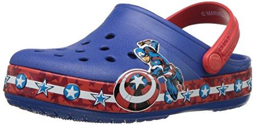 Sandália, Crocs, FunLab Crocband Captain America Kids, Blue Jean, 30, Criança Unissex