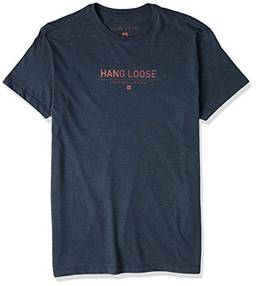 Hang Loose Camiseta Silk Mc Teco Masculino, P, Mescla Azul Preto