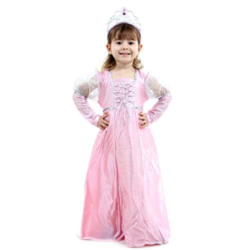 Princesinha Infantil Sulamericana Fantasias Rosa M 6/8 Anos
