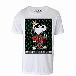 Camiseta Eleven Brand Branco GG Masculina - Snoopy Rapper