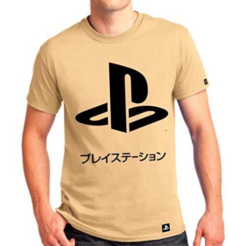 Camiseta playstation katakana black - banana geek bege m
