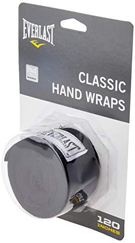 Everlast 4455BP Classic Hand Wraps-Bandagem, 120 inches, preto