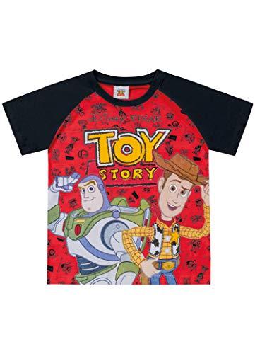 Camiseta Meia Malha Toy Story, Fakini, Meninos, Vermelho, 1