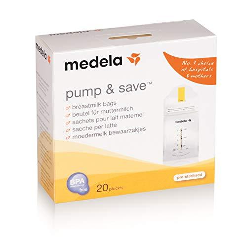 Bolsa para coleta de leite materno Pump & Save - 20 unidades, Medela, Incolor, 150 Ml