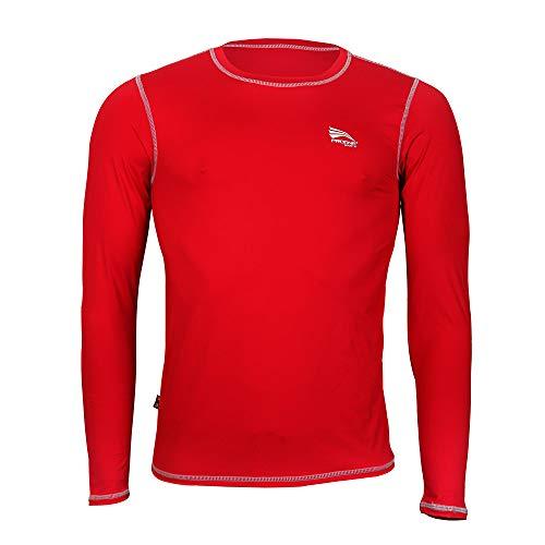 PROGNE SPORTS UV3001 Camisa Termica para Atividades ao Ar Livre, P, Vermelha