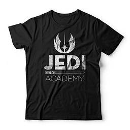 Camiseta Jedi Academy, Studio Geek, Adulto Unissex, Preto, 2G