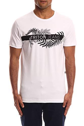 Triton Camiseta Estampada Masculino, M, Branco