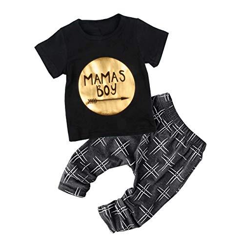 Roupas De Bebe Conjunto Estiloso Camiseta e Calça Mamas Boy Tamanho:De 3 a 6 meses