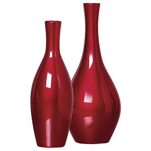 Duo Vasos Barcelona E Madri Ceramicas Pegorin Vermelho