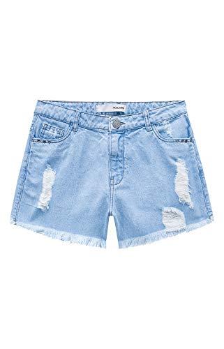 Shorts Jeans Comfort, Malwee, Feminino, Azul Claro, 42