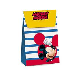Caixa Para Presente Trapézio Cromus Embalagens na Estampa Mickey Mania com Aba de Fechamento 23x10,5x35 cm com 10 Unidades