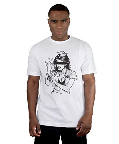 Camiseta Enema Girl, Action Clothing, Masculino, Branco, M