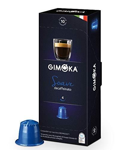 Cápsulas de Café Soave Decaffeinatto Gimoka, Compatível Com Nespresso, Contém 10 Cápsulas