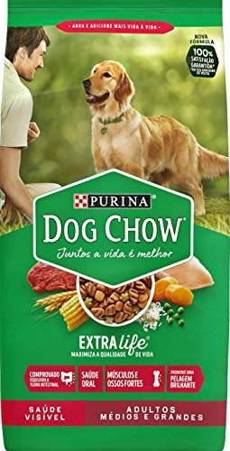 Ração Nestlé Purina Dog Chow para Cães Adultos de Raças Médias e Grandes - 3kg