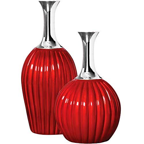Duo Vasos Monaco/lisboa Leblom Ceramicas Pegorin Vermelho