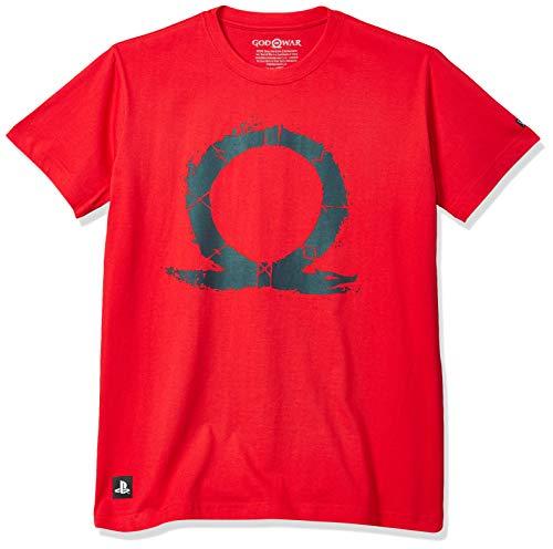 Camiseta God of War Omega, Banana Geek, Masculino, Vermelho, PP