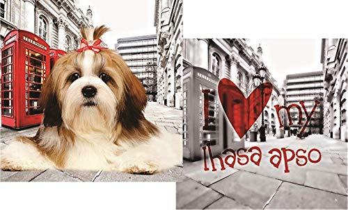 Almofada Pet de Raças Lhasa Apso SS Pets para Cães, 45x45cm