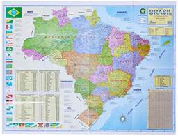 Multimapas 204 Mapa Escolar Brasil Politico/Rodoviário, Multicor